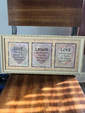 Live Laugh Love Framed Wall Art